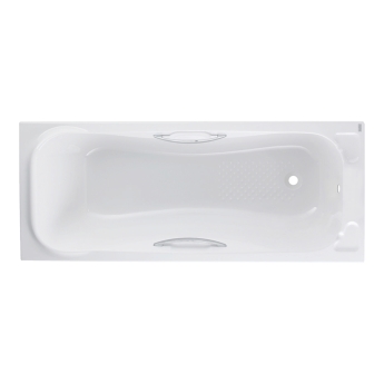 Twyford Signature Single Ended Rectangular Bath with Grips 1700mm x 700mm 0 Tap Hole (inc Leg Set) | Product Image
