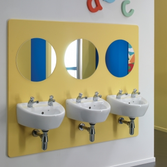 Twyford Sola Wall Hung Basin 400mm Wide 2 Tap Hole