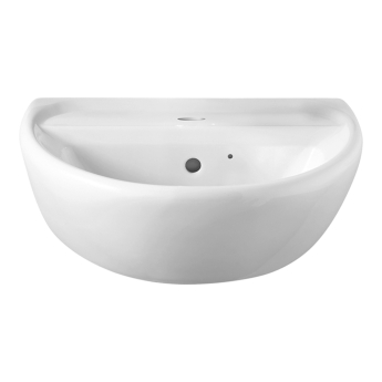 Twyford Sola Handrinse Wall Hung Basin 500mm Wide - 1 Tap Hole (With Chainstay) | Product Image