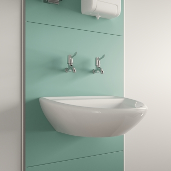 Twyford Sola Handrinse Wall Hung Basin 500mm Wide - 0 Tap Hole (Without Overflow) | Product Image