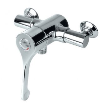 Twyford Sola Thermostatic Exposed Shower Valve Bottom Outlet - Chrome