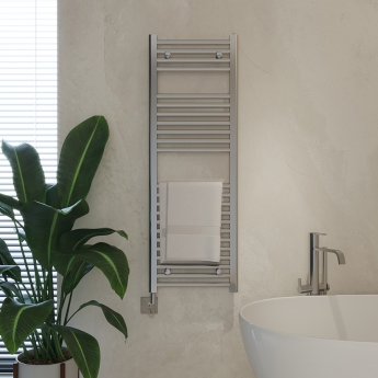 Ultraheat Chelmsford Chrome 25mm Straight Electric Ladder Towel Rail | Product Image