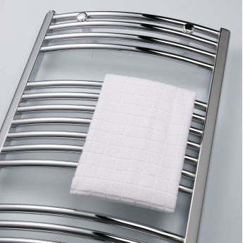 Ultraheat Chelmsford Curved Heated Towel Rail 900mm H x 420mm W - Chrome