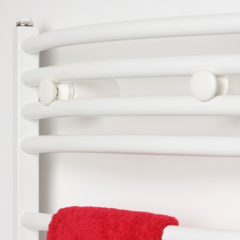 Ultraheat Chelmsford Curved Heated Towel Rail 700mm H x 420mm W - White