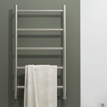 Ultraheat Econox Thermostatic Electric Towel Rail 800mm H x 500mm W - Brushed Matt | Product Image