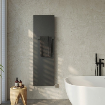 Ultraheat Heran Grey Anthracite Electric Aluminium Vertical Designer Radiator | Product Image