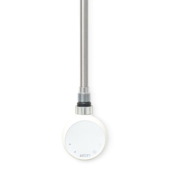 Ultraheat Karnak White Square Tube Electric Designer Heated Towel Rail | Product Image