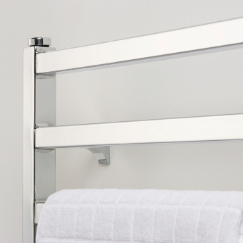 Ultraheat Karnak Chrome Square Tube Electric Designer Heated Towel Rail | Product Image