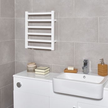 Ultraheat Karnak Electric Towel Rail 480mm H x 420mm W - White | Product Image