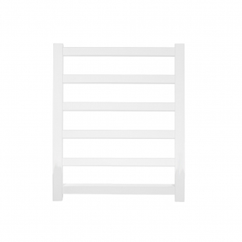Ultraheat Karnak White Square Tube Electric Designer Heated Towel Rail | Product Image