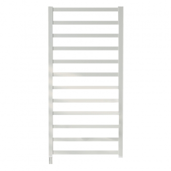 Ultraheat Karnak White Square Tube Electric Designer Heated Towel Rail | Product Image