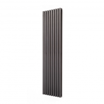 Ultraheat Linear Double Designer Vertical Radiator 1800mm H x 480mm W Black