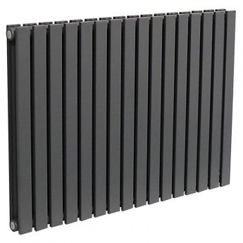 Ultraheat Linear Double Designer Horizontal Radiator 600mm H x 851mm W Black