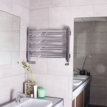 Ultraheat Petit Curved Heated Towel Rail 420mm H x 600mm W - Chrome