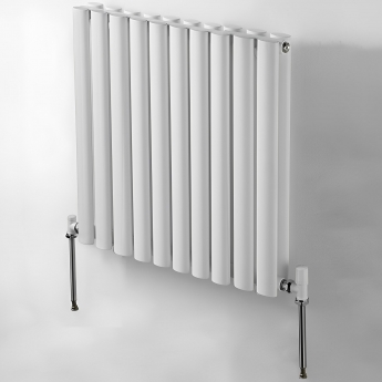 Ultraheat Sofi Double Designer Horizontal Radiator 600mm H x 593mm W White