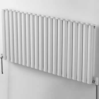 Ultraheat Sofi Double Designer Horizontal Radiator 600mm H x 1183mm W White