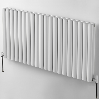 Ultraheat Sofi Double Designer Horizontal Radiator 600mm H x 1301mm W White | Product Image