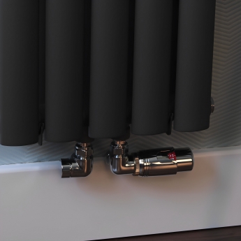 Ultraheat Sofi Double Designer Vertical Radiator 1800mm H x 416mm W - Black