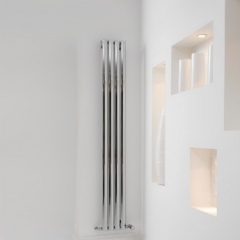 Ultraheat Sofi Single Designer Vertical Radiator 1500mm H x 232mm W Chrome