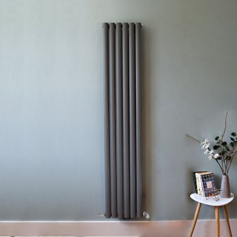 Ultraheat Sofi Single Designer Vertical Radiator 1500mm H x 357mm W - Grey