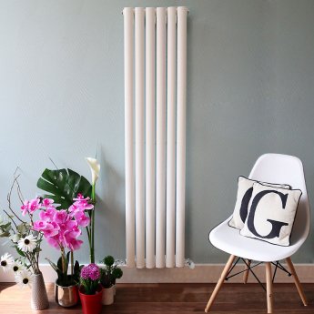 Ultraheat Sofi Single Designer Vertical Radiator 1800mm H x 357mm W White