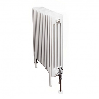 Ultraheat Tubular 4-Column Radiator 600mm H x 598mm W 13 Sections - White