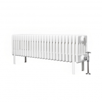 Ultraheat Tubular 6-Column Radiator 300mm H x 1130mm W 25 Sections - White