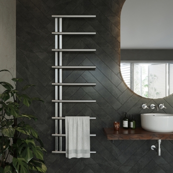Ultraheat Vera Stainless Steel Electric Designer Heated Towel Rail | Product Image