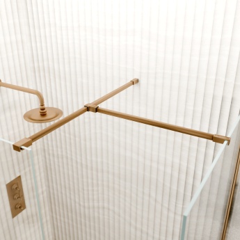 Valo Altitude Brushed Bronze 2000mm Walk-In Shower Enclosure | Product Image