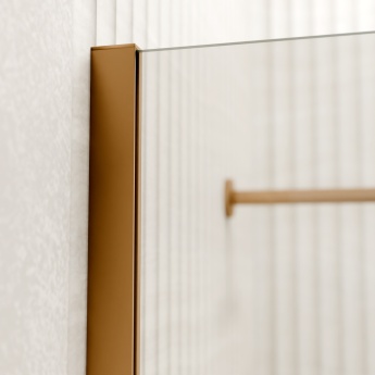 Valo Altitude Brushed Bronze 2000mm Wet Room Shower Screen | Product Image