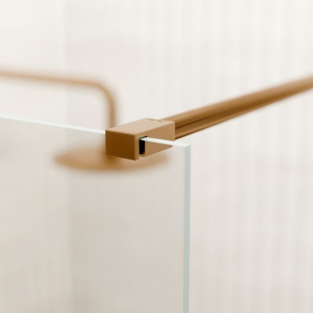 Valo Altitude Brushed Bronze 2000mm Wet Room Shower Screen | Product Image