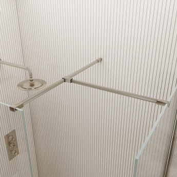 Valo Altitude Brushed Nickel 2000mm Walk-In Shower Enclosure | Product Image