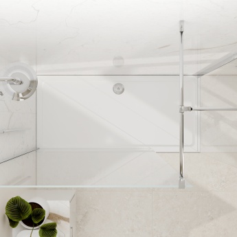 Valo Altitude Chrome 2000mm Walk-In Shower Enclosure | Product Image
