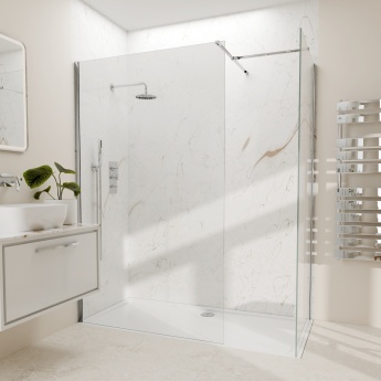 Valo Altitude Chrome 2000mm Walk-In Shower Enclosure | Product Image