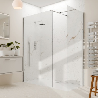 Valo Altitude Chrome 2000mm Walk-In Shower Enclosure | Product Image