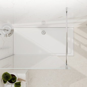 Valo Altitude Chrome 2000mm Wet Room Shower Screen | Product Image