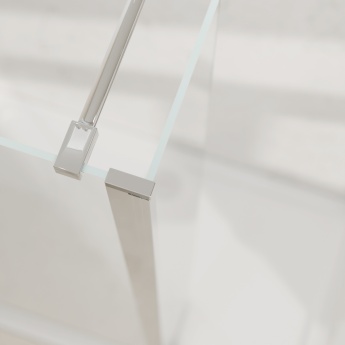 Valo Altitude Chrome 2000mm Walk-In Shower Enclosure with Return Panel | Product Image