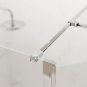 Valo Altitude Chrome 2000mm Walk-In Shower Enclosure with Return Panel | Product Image