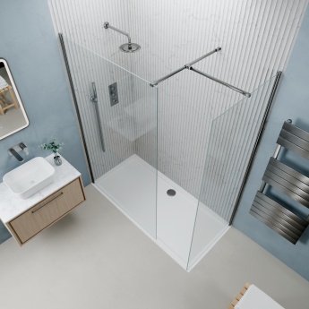 Valo Altitude Gunmetal 2000mm Walk-In Shower Enclosure | Product Image
