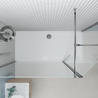 Valo Altitude Gunmetal 2000mm Walk-In Shower Enclosure with Return Panel | Product Image