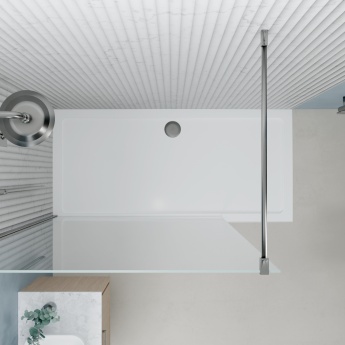 Valo Altitude Gunmetal 2000mm Wet Room Shower Screen | Product Image