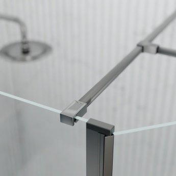 Valo Altitude Gunmetal 2000mm Walk-In Shower Enclosure with Return Panel | Product Image