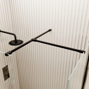 Valo Altitude Matt Black 2000mm Walk-In Shower Enclosure | Product Image