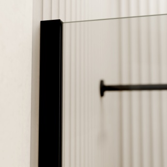 Valo Altitude Matt Black 2000mm Walk-In Shower Enclosure | Product Image