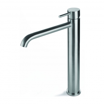 Vema Tiber Tall Basin Mixer Tap Single Handle - Stainless Steel | Product Image