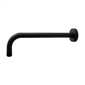 Vema Timea Wall Mounted Round Shower Arm 300mm Length - Black