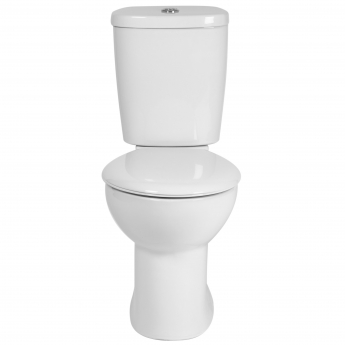 Verona Access Close Coupled Toilet Push Button Cistern - Soft Close Seat