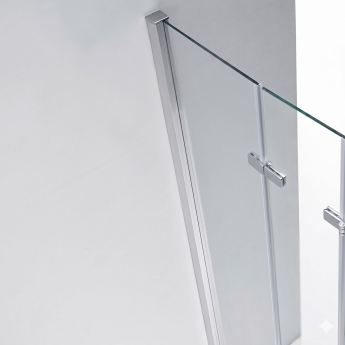 Verona Aquaglass+ Frameless 4 Folding Bath Screen 1500mm H x 965mm W - 6mm Glass | Product Image