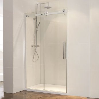 Verona Aquaglass+ Frameless Sliding Shower Door 1600mm Wide - 8mm Glass