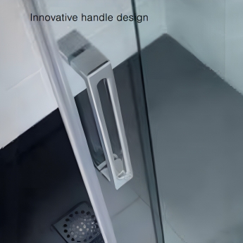 Verona Aquaglass+ Linear Sliding Shower Door 1200mm Wide - 8mm Glass